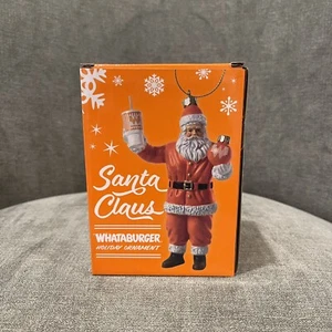 WHATABURGER Burger Texas Santa Claus Christmas Ornament - Picture 1 of 5