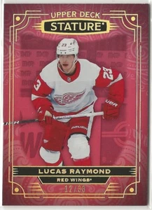 2022-23 Upper Deck Stature Photo Variant Red #41 Lucas Raymond 12/33 Detroit - Picture 1 of 2
