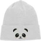 Embroidered Cute Panda Face Logo Beanie, Animal Lover, Funny Secret Santa