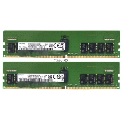 Samsung 32GB (2X16GB) 3200MHz PC4-25600 ECC Registered Server RDIMM Memory Ram - Image 1 of 4