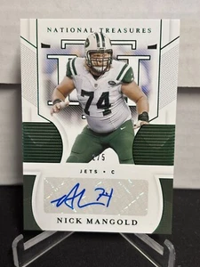 Panini National Treasures Nick Mangold Signatures 2020 automático/5 SSP NY Jets #S-NM - Imagen 1 de 2