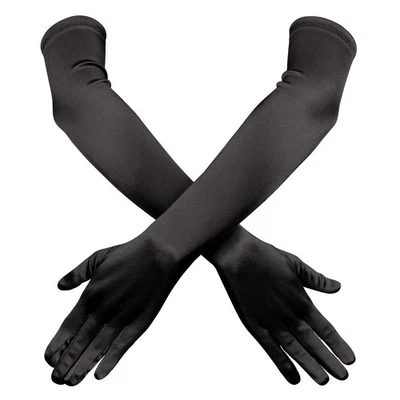 Guantes largos de ópera para mujer, de satén, para boda, novia, años 20. — 第 1/4 张图片