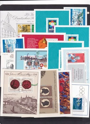 GERMANY, Lot of Mini sheets, MNH, 3 pages.(c) - Image 1 of 3