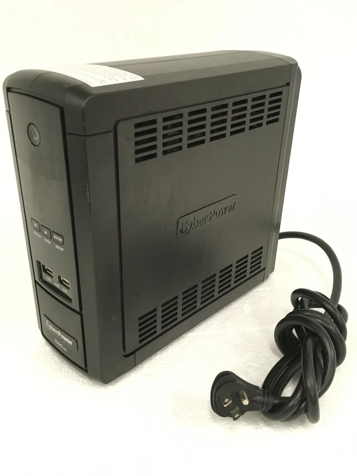 CyberPower BRG1000AVRLCD 10-Outlet Intelligent LCD UPS,1000VA/600W,No Batt WORKS - Image 1 of 4
