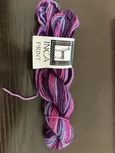Inca Print Alpaca Yarn 100% Alpaca 50 Grams Variegated Pink and Purple - Picture 1 of 2