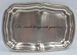 Mud Pie Edelstahl Tablett, kleine Dinge mit großer Liebe tun.  - Bild 1 von 5