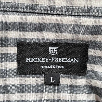 Hickey Freeman Linen Blend Mens Button Up Shirt Short Sleeve Large L - Image 1 of 4