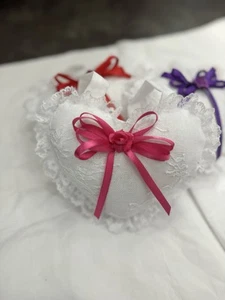 Small Decorative Pink Hanging Pillow/Wedding Small Ring Bearer Pillow - Picture 1 of 4
