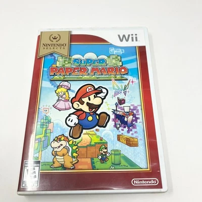 Super Paper Mario (Nintendo Wii, 2007) Complete Cib Nintendo Selects - Image 1 of 4