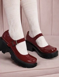 Size 9 DOLLMOD Mary Jane Style Buckle Wedge Platform Shoes - Picture 1 of 2