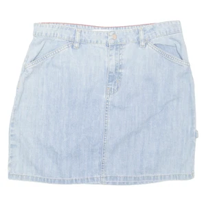 TOMMY HILFIGER Womens Straight Skirt Blue Short Denim M - Picture 1 of 6