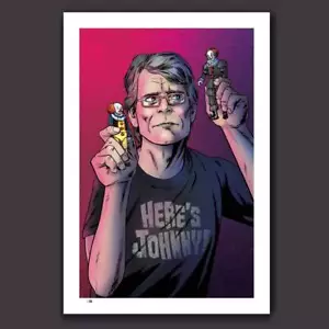 Stephen King Plays (With It) - Rob Ozborne Art Print #129 5" x 7" Mini Signed - Picture 1 of 4