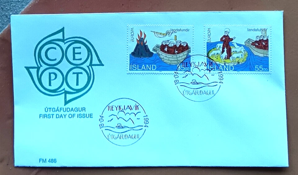 ICELAND SAINT BRENDAN EUROPA SET fm cachet FDC 1994  UNADDR - Image 1 of 1