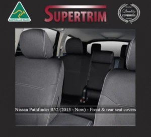 Neoprene Front FBMP + 2nd Row seat covers fit (2005-on) Nissan Pathfinder - Picture 1 of 11