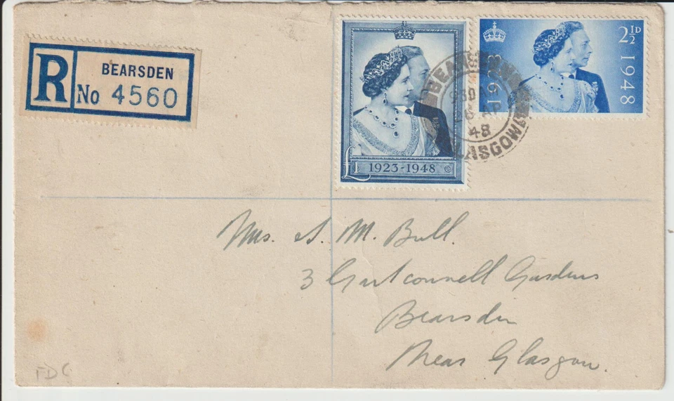 GB - 1948 " ROYAL WEDDING " SET FIRST DAY COVER - Image 1 of 1