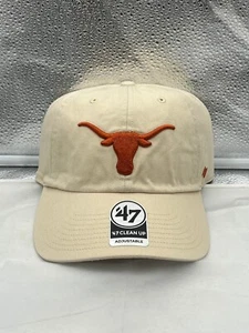 Texas Longhorns NCAA '47 Marke natürliche Reinigung verstellbare Strapbackmütze - Bild 1 von 5