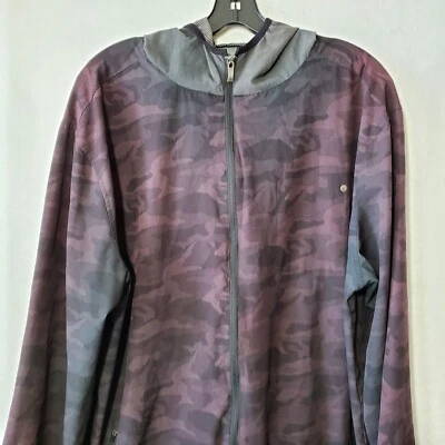 Chaqueta VUORI Hombre XXL Entrenador Camuflaje Cremallera Completa Sudadera con Capucha Shell Púrpura  Foto 1 de 4