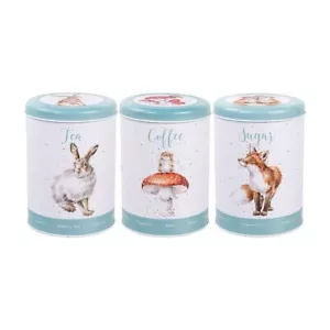 Wrendale Designs The Country Set Tea, Coffee and Sugar Canisters - New Home Gift - Foto 1 di 1
