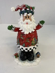 Vtg Christmas Santa Claus Animated Musical Windup Decoration 9” Plays Music - Picture 1 of 5
