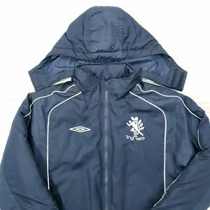 Cappotto sportivo vintage Umbro uomo taglia L blu navy allenamento fitness pre-militare top - Foto 1 di 12