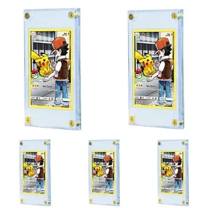5x Estuche de exhibición de tarjetas con soporte protector de acrílico Pokémon Topps Yugioh Magic UK - Imagen 1 de 5