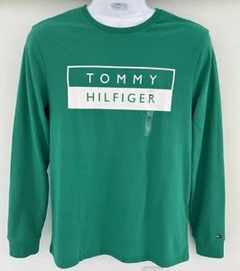 Tommy Hilfiger Men Long Sleeve Shirt Graphic Print + Flag Logo MSRP $39.50 - Picture 1 of 12
