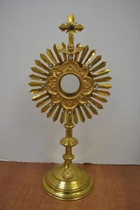 Schöne ältere traditionelle Monstranz - 19" HT.  chalice co. (CU-M8) - Bild 1 von 10