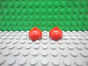 Lego 2 rote 2x2 runde Kuppel Stein Block NEU - Bild 1 von 1