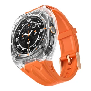 Wytrzymałe przezroczyste etui do Galaxy Watch Ultra 47mm Ochrona Bumper Cover Pasek TPU - Zdjęcie 1 z 19