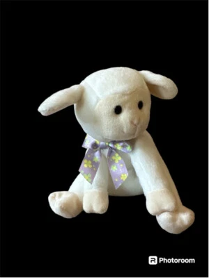 Juguete de peluche TY Beanie Baby - OVEJA el cordero blanco (5 pulgadas) Foto 1 de 3