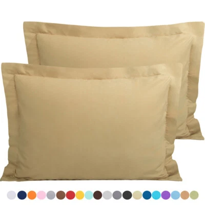 Juego de fundas de almohada 1800 unidades - tamaños estándar Queen y King disponibles - Juego de 2 Foto 1 de 4