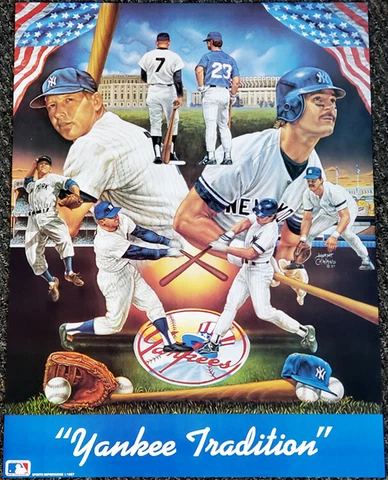 Mickey Mantle and Don Mattingly TRADITION (1987) New York Yankees 18x24 POSTER Cover