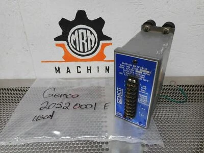 GEMCO 2052 0001 E Motion Detector Unit Min Speed 5RPM 3A 30VDC 120VAC Used - Image 1 of 4