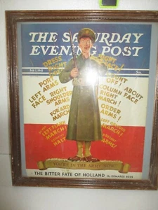 Saturday Evening Post Feb. 1, 1941 Cover, Framed - Imagen 1 de 3