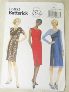 2012 Butterick Pattern B5852 Misses' Dress Sz 6-8-10-12-14 Uncut - Picture 1 of 6