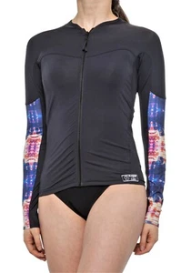 DaKine Persuasive Snug Fit Rash Guard UPF Full Zip Long Sleeve-Size: XL (14-16) - Picture 1 of 4