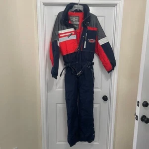Astrolabio One Piece Ski Snowboard Suit Retro 90s Grey Mens Sz 52 (L / XL) - Picture 1 of 9
