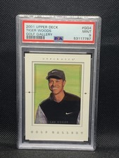 2001 Upper Deck TIGER WOODS #GG4 PSA 9 Mint Golf Gallery
