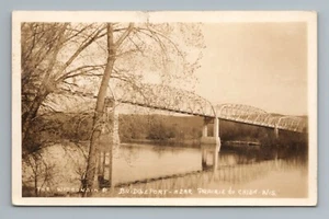 Wisconsin River Bridge Prairie du Chien RPPC Photo Postcard - Picture 1 of 2