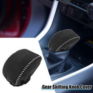 Auto Gear Shifting Knob Cover for Toyota RAV4 2019-2022 Black Gray Stitches - Picture 1 of 8