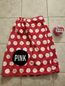 Victoria’s Secret PINK Polka Dot Pink Wrap Towel & Sponge Bundle, OS, Pink, NWT 