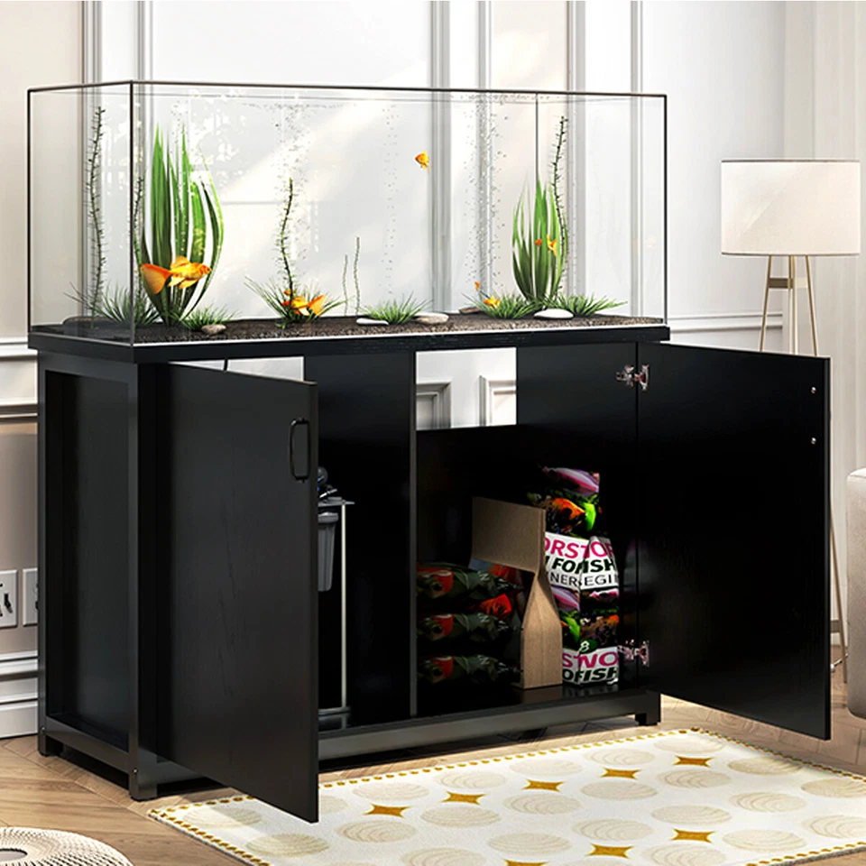 TC-HOMENY 55-75Gallon Aquarium Stand Cabinet Fish Tank Stand w/Charging Station