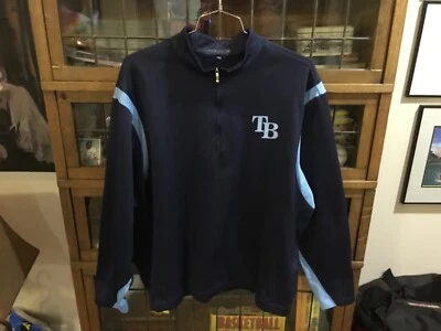 Tampa Bay Rays Navy NIKE GOLF 1/4 Zip Therma Pullover Sweatshirt SZ XXL - Cool - Image 1 of 4