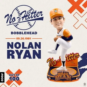 Nolan Ryan Houston Astros No Hitter Bobblehead #/100 - Picture 1 of 1