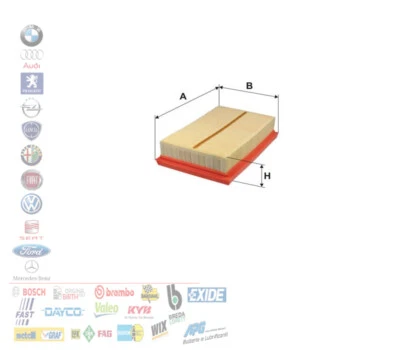 FILTRO ARIA CITROEN C1 PEUGEOT 108 PER TOYOTA AYGO YARIS COROLLA 1.0 1.5 HYBRID - Immagine 1 di 3