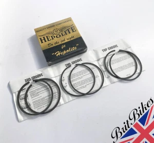 HEPOLITE PISTON RING SET TRIUMPH T140 TR7 76mm +040 - MADE IN ENGLAND R26490 - Picture 1 of 3