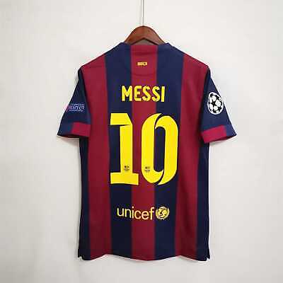 2015 Barcellona Messi #10 Retro Maglie Da Calcio Maglietta Maglia Da Calcio • 40€