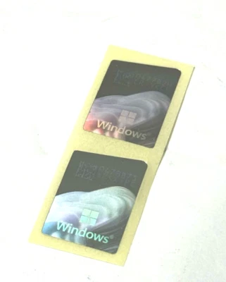 2x Windows 11 Operating System Color Shifting Sticker Badge Decal  16mm x 22mm - Image 1 of 4