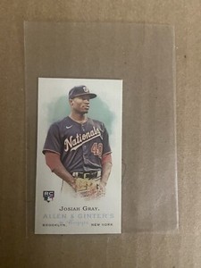 2022 Topps Allen & Ginter Josiah Gray Mini Rookie Design Variation SP RC #RDV-18