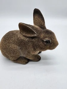 Vintage Hase Münzbank mit Stopfen Hongkong beflockt hockend Osterhase - Bild 1 von 5
